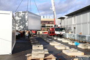 Die Containeranlage an der IGS wurde in den vergangenen Tagen aufgestellt.